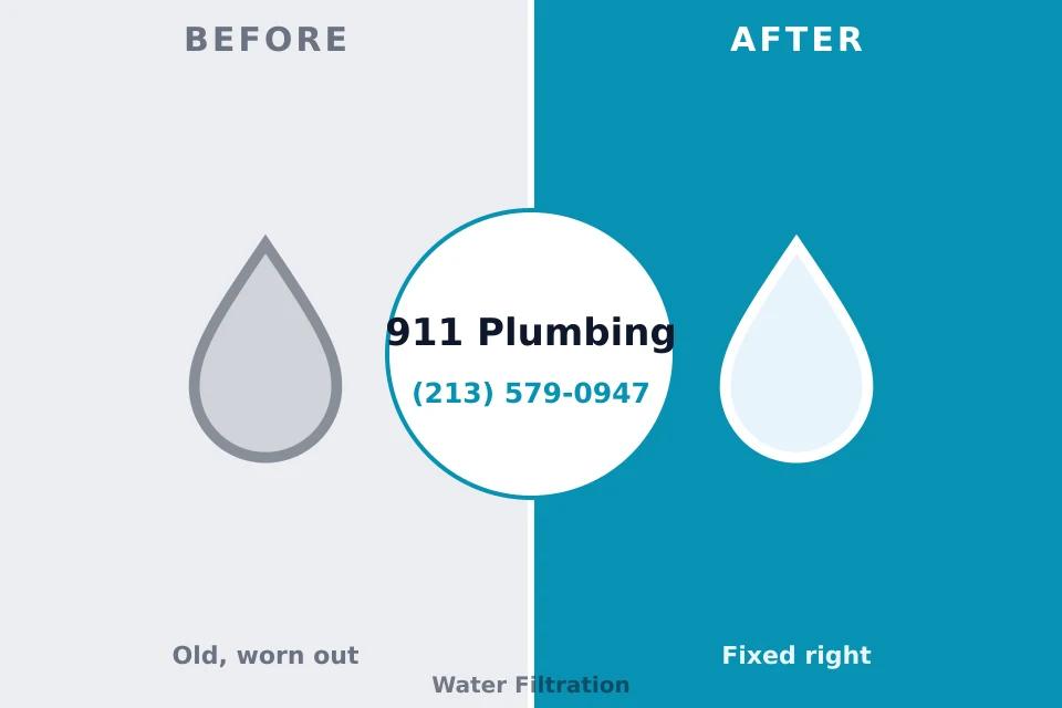 Before and after: plumbing company Pikesville, MD